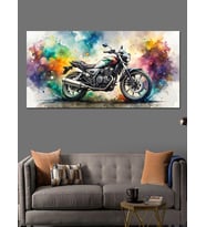 Kanvas Tablo Renkli Sanatsal Motosiklet