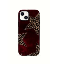 iPhone 15 Plus Vorian Çift Katmanlı Kılıf Bordeaux Leopard Star