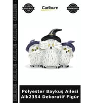 Özel Üretim Dekoratif Hediyelik Ev Aksesuarı Masaüstü Süs Figür Polyester Baykuş Ailesi Alk2354