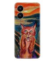 Vivo Y22S Kılıf Silikon Desen Özel Seri Tablo Cat 1788