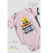 Geleceğin Patronu Burada Kısa Kollu Bebek Body %100 Pamuk