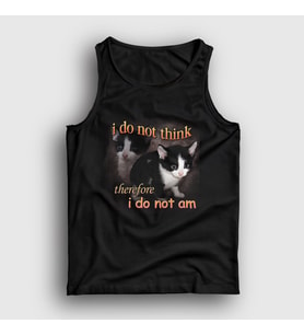 Presmono Unisex Siyah I Do Not Think Therefore I Do Not Am Cat Kedi Atlet 458618tt