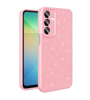 Coverzone Galaxy A56 ile uyumlu Z-Jelly K?l?f Kamera Korumal? Simli I??lt?l? Renkli Parlak Silikon Kapak - A�?k Pembe
