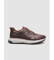 %100 Hakiki Deri Bağıcıklı Kahverengi Erkek Sneaker