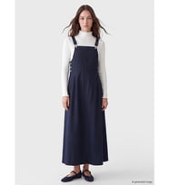 LCW Modest Lacivert Kare Yaka Salopet Elbise