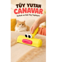 Hazneli Tüy Toplama Rulosu ve Kıl Toplayıcı Gırgır