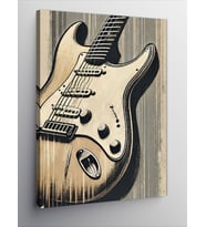 Kanvas Tablo Klasik Elektro Gitar