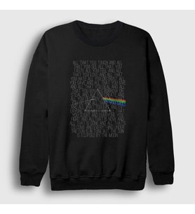 Presmono Unisex Siyah Eclipsed Pink Floyd Sweatshirt 76500tt