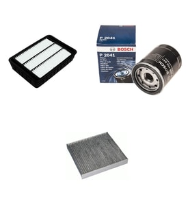 Bosch Filtre Bakım Seti Mitsubishi Lancer 1.8 Benzin 2008-2012 Hava + Yağ f. + Polen Filtre Sardes