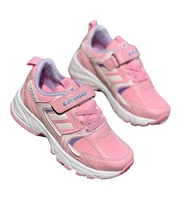 Lafonten 722 Filet Cırtlı Kız Çocuk Sneaker Koşu Ayakkabı (Açık Pembe)