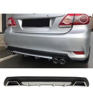 Toyota Corolla E170 Gri Difüzör Çiftli Kare Egzoz Görünümlü D Tip Difizör 2012-2019