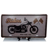 Dekoratif 3D Metal Plaka New York 1955 Riders 30cm (Karışık)