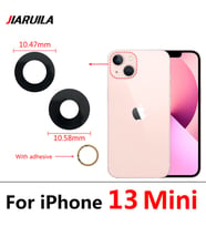 Tkgz İPhone 13 MİNİ 2 Lİ Arka Kamera Camı Lens Yapışkanlı