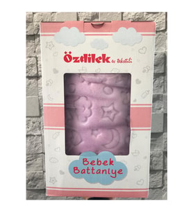 Embos Peluş Bebek Battaniyesi -bakucuzaal Açık Lila- 100x120 Cm-AÇIK LİLA-