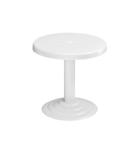 Omnipazar MT-GF401 Beyaz Spark Bahçe Balkon Kısa Sehpa Ø50 Cm