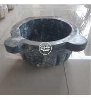 Sipahi Marble Bursa Siyah Mermer Kavun Dilimli Kurna