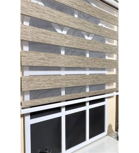 Zebra Stor Sert Plastik Kasalı Kahverengi Perde STB 400V05-PD
