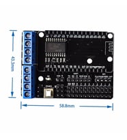 Nodemcu L293D Shield Motor Sürücü Esp8266 Kablosuz İnternet Wifi Motor Uzaktan Kontrol Robo