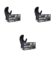 Dolphin Nitril PowerGrip Ekstra Kalın Elmas Dokulu Eldiven Siyah XL Büyük Boy - 50'li 3 Paket