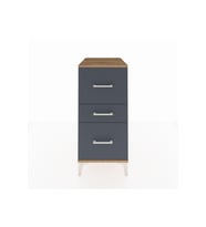 Kronos Komodin 3 Çekmeceli 44x59x96 Çam-Antrasit