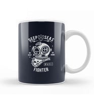 Diver Deep Sea Fighter Kupa Bardak Porselen