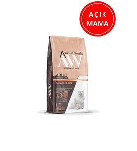 Animal World Somon Etli Kısırlaştırılmış Kedi Maması 1 Kg AÇIK
