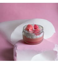 HDhome Cup Cake Pasta  çilek kokulu aromaterapi kavanoz mum