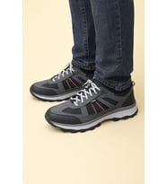 Trendyshose 30518 Memory Taban Rahat Erkek Spor Ayakkabı (Siyah-Gri)
