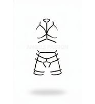 Mulvxbrf Brf02 Siyah Harness Takım Boyunluklu O Halka Detaylı Vücut Aksesuarı - Brf142 (Mulvix)