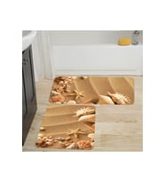 Rovigo Home Dijital Baskılı 2'li Banyo paspas Takımı RVG5014 (Bej)