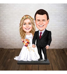 KİŞİYE ÖZEL KARİKATÜR gelin damat 1 BİBLOSU