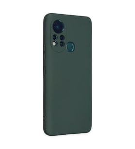 İnfinix Hot 11s Kılıf Nano İçi Kadife Silikon - Koyu Yeşil