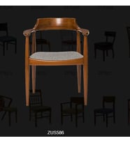 Sandalye ST 142200 Zus138 TAM EĞİKKOLÇAK Kayın RETRO Parlak Ceviz keten kumaş