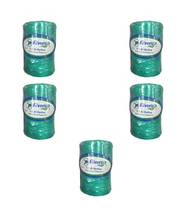 Favori İp 5000 Denye -0.8 Mm- Ambalaj ve Paket İpi Naylon Burgulu Örgü Çamaşır İpi - Yeşil - 5 Adet