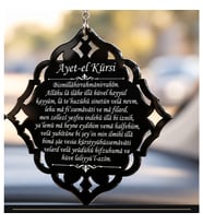Siyah Pleksi Ayetel Kürsi Ve Nazar Dualı Araba Süsü Dikiz Aynası Süsü Araba Hediyesi -Çift Taraflı Yolculuğunuza Dua Eşlik Etsin!