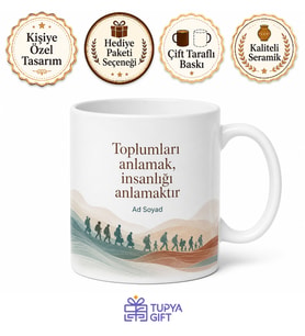 Sosyoloğa Hediye Göç Dalgaları Toplum Davranışı Saha Araştırması Baskılı Kupa Bardak