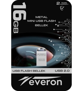 Everon 16gb Metal Usb Mini Flash Bellek (Gri)