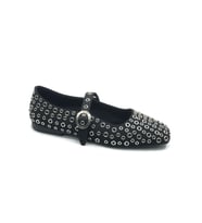 Feles Kemer Toka Pul Detaylı Küt Burun Kadın Babet Ayakkabı