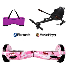 Citymate Elektrikli Kaykay Hoverboard Akıllı Denge 6.5 Inch + HoverKart + Çanta EXTREM PAKET D05