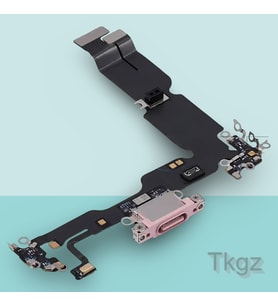 Apple İphone 15 PLUS Full Şarj Soketi Filmi FLEX (PEMBE)