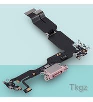 Apple İphone 15 PLUS Full Şarj Soketi Filmi FLEX (PEMBE)