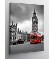 Kanvas Tablo Londra Ve Kırmızı Otobüs