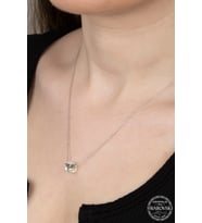 SWAROVSKİ CRYSTAL KÜP  925 AYAR GÜMÜŞ KOLYE