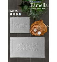 Merinos Pamella 2 Li Banyo Paspas Takımı Aura Gri