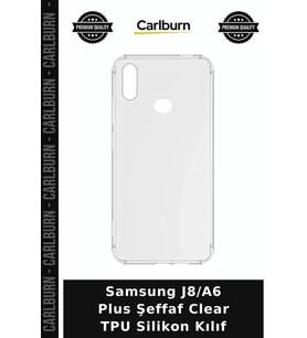 Samsung J8/A6 Plus Şeffaf Clear TPU Silikon Kılıf Cihaz Kılıfı Arka Kapak Cep Aksesuarı