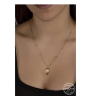 Ucarticaret Crystal Taşlı Rose Top Zincir Gümüş Kadın Kolye