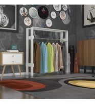 Kenzlife giysi dolabı casim 100*100*25 byz askılık ayakkabılık