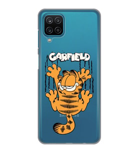 Samsung Galaxy A22/M22/M32 Uyumlu Garfield Desenli Şeffaf Telefon Kılıfı
