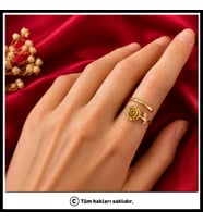 Trend Ağustos Ayı Peridot & Gelincik Doğum Çiçeği Yüzüğü