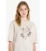 Nike Jordan Flight Women's Oversized T-Shirt Kadın Grafik Logo Pamuklu Tişört Krem